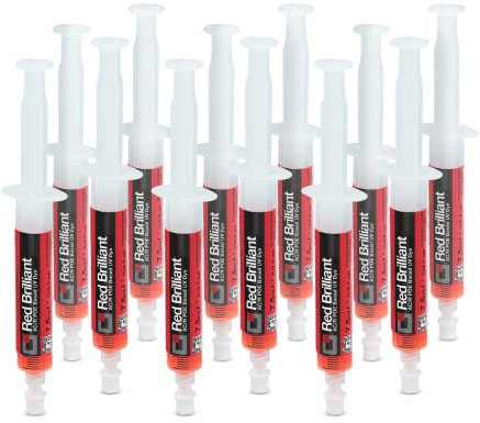 ERRECOM Red Brilliant - 12 x 7,5 ML, Traceur Fluorescent UV à Base POE pour localiser Fuites de Gaz Réfrigérant dans Les Systèmes de Climatisation de Véhicules avec Compresseur Electrique