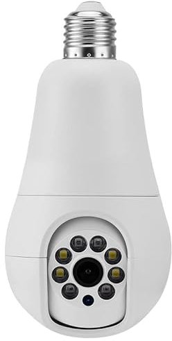 Light Bulb Camera,2.4/5G 360° Bulb Surveillance Camera Night Vision Full Color Automatic Human Tracking Zoom Indoor Security Monitor Wifi Camera