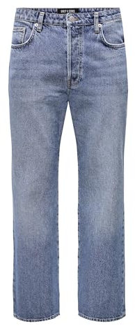 ONLY & SONS Herren Onsfade Loose One Mbd 6781 A14 Dnm Noos, Medium Blue Denim, 34W / 34L