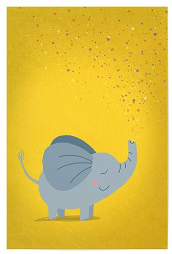 artboxONE Poster 60x40 cm Für Kinder Sternenstaub Elefant - Bild Elefant elefantenbaby kinderzimmer