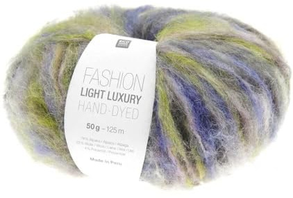 50g Fashion Light Luxury Hand-Dyed - Farbe 10 - ethno - leichte Wolle mit Alpakawolle zum Stricken