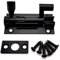 Door Bolts Polished Black Barrel Side Lock 50mm Naked Door Latch with Screws Tower Bolt Locks for Bedroom Bathroom Toilet Shed Gate Cupboards and Cabinets Pack of 1.