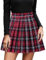 DAaomi Jupe Plissée à Carreaux Femme Chic Et Elegant Classique Jupe Ecossaise Taille Haute Elastique A-Ligne Skirt Evasée écolière Mini Jupe Ado Fille école