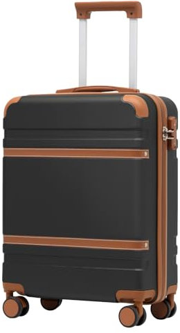 COOLIFE Handgepäck Koffer 55x40x20cm, Trolley Handgepäck passend für Easyjet, Reisekoffer ABS Hartschale kabinenkoffer mit 4 sanften Rollen und praktischem TSA Schloss