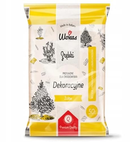 Decorative Landscaping Mulch Wooden Bark Chip Mulch YELLOW Coloured Garden Chipping 50L BULK BUY Flower Wedding Decorative Landscape (1 BAG - 50L)