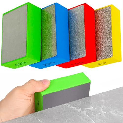 Diamond-Polishing-Grinding 4pcs Tile Polishing Pad Diamond Hand - Polishing Pad Porcelain Sanding Blocks Glass Polishing Kit