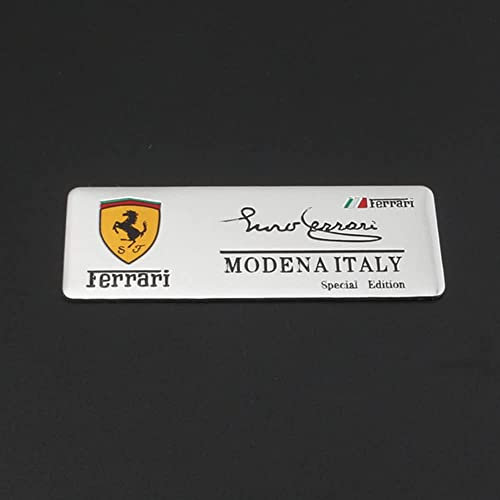 CCOZD Adesivi in Metallo 3D per Ferrari Portofino SF90 Roma F8 812 458 296 430 F12 - Emblemi per Bagagliaio e Carrozzeria, Accessori Decorativi per Lo Styling Auto, B