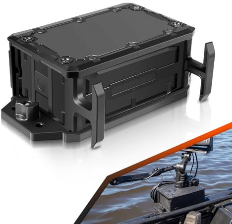 usvehj Replace for CLB-1002 Track Mounted Battery Box for Fish Finders, Compatible with The YakAttack Switchblade Transducer Arm, Fit for Most 7, 9, or 10 Ah 12v Batteries
