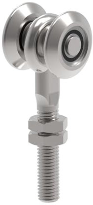 Sellon24® Stahl Tor Bauteile Schiebetür Schiebetor Scheunentor Garage Tür Hängende Tor Rolltor Bodenlaufschiene Garten Laufrollen Führungsrollen 33x34 (5. Zweirädriger Rolle H/07-33x34)