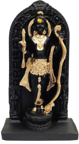 Purpledip Resin Idol Shri Ram Lalla: Ayodhya Tempel Heilige Statue (12743)