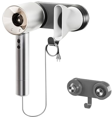 MYLERCT Fönhalter ohne Bohren – Magnetischer Saugnapf (6 cm) | Hair Dryer Holder, Föhn Halterung, Passt die Meisten Haartrockner Geeignet , Fönhalter ohne Bohren , Vakuum: Rechts Drehen