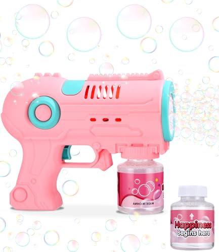 Ixydor Automatische Seifenblasenpistole,Seifenblasenmaschine Kinder 10000+Blasen/Min mit 180ML Seifenblasenlösung,Seifenblasen Pistole für Kinder,Seifenblasenspielzeug Geschenk für Hochzeit,Ostern