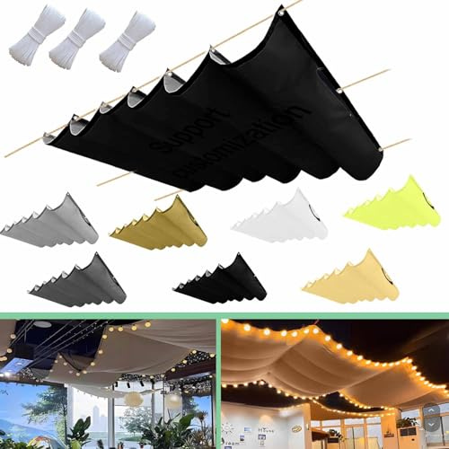 Einziehbar Welle Sonnensegel 100x400cm(BxL) Verstellbar Schattenabdeckung Sonnenschutz Wasserdicht Outdoor Pergola UV-beständig Markise Anwendbar auf Terrasse Garten Schwarz