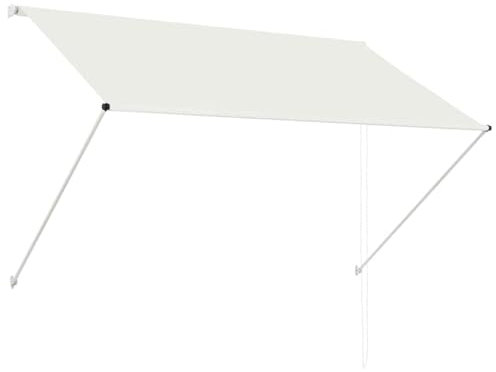 qohoio Tenda da Sole Retrattile 200x150 cm Crema,Anti UV,Tenda Sole Retrattile,Tende da Giardino -143765