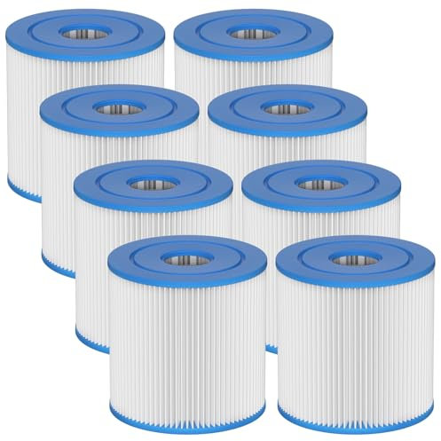 Typ I Schwimmbad Filterkartusche Ersatz 58093 Kompatibel mit Summer Waves 300/330 Gal/h Filterpumpen, Pool Filterpatrone Größe 1 für 58093, 8 Packungen