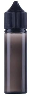 10 Pack Unicorn Gorilla Chubby V3 PET Bottles with Leak Proof Lids Kids Resistant Squeeze Dropper Container Dispenser for Mixing Liquids (Black, 50ml)