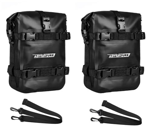 SQNYDH Impermeabile Attrezzi Tasca Borse per Barre Paratelaio Moto per BMW R1200GS R1250GS R 1200 1250 GS Adventure GSA Attrezzo Paraurti Borsa Laterale Serbatoio Moto Sella(Nero 2)