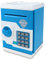 Qwifyu Piggy Bank for Boys Girls, 4 5 6 7 8 9 10 Year Old Girl Boy Birthday Gift Ideas, Electronic Password Money Saving Box ATM, Great Gift Safe Bank Toys for Kids (Blue White)