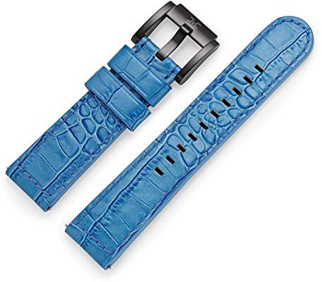 TW Steel Marc Coblen Armband Uhrenband Uhrenarmband Leder 22 MM Kroko Blau LB_BL_K_B