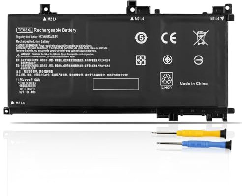 K KYUER TE03XL Batería para HP Omen 15-ax000 Pavilion 15-bc000 15-bc000ng bc003ng bc004ng bc005ng bc006ng bc009ng bc011ng 15-ax007ng ax003ng ax000nl ax005ng ax001ns ax008ns ax038nf ax009ng TPN-Q173