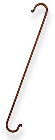 Crispe S-Haken Baumhaken groß aus massivem Metall in Edelrost - Höhe 33 cm