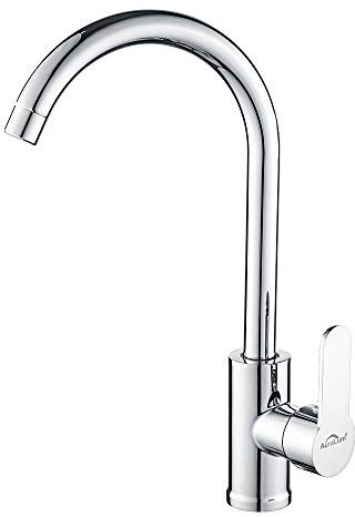 Auralum Küchenarmatur, Wasserhahn Küche Mischbatterie 360° Drehung-Spültischarmatur Hochdruck Spülbecken Armatur Küche in Elegant Design