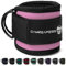 Gymreapers Ankle Straps (Pair) For Cable Machine Kickbacks, Glute Workouts, Lower Body Exercises - Adjustable Leg Straps with Neoprene Padding (Pink, Pair)
