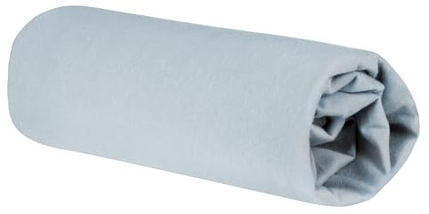 roba Spannbettlaken Lil Planet 40 x 90 – 45 x 90 - Baby Bettlaken für Stubenwagen und Wiegen - Bio Baumwolle - GOTS und Oeko-Tex Standard 100 - Hellblau