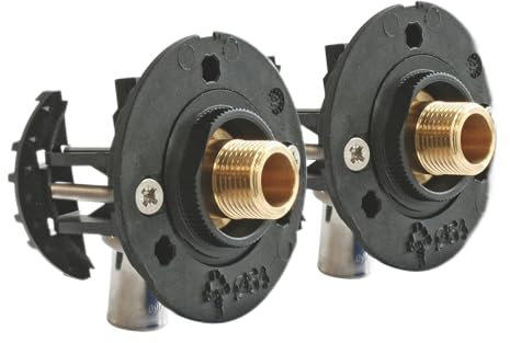 SOMATHERM FOR YOU, Kit de fixation robinet sous-lavabo pour tube PER Ø12 - Installation rapide, étanche et robuste - Raccords à sertir inclus - Compatible plaque de plâtre 9,5 à 25mm