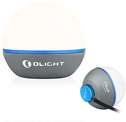 OLIGHT Obulb Lámpara de Noche Luz Nocturna Control Táctil Solo 55g con Blanco Cálido y Rojo Máx 55 Lúmenes IPX7 Resistente al Caída, Lámpara de Atmósfera Recargable para Dormitorio, Mesa y Fiesta