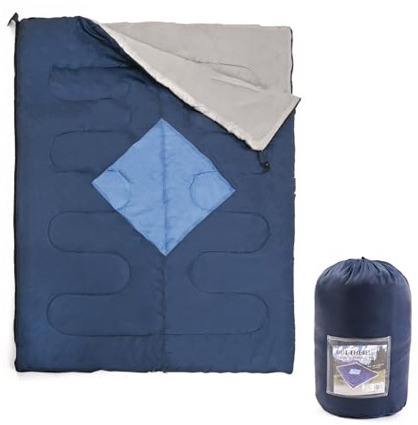 Out There! Double Envelope Sleeping Bag Lightweight Polyester Adult Sleeping Bag