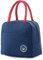 Elionless Insulated Lunch Bag, Portable Thermal Lunch Bags Cooler Bag Lunch Box Organizer Tote Bag for Women Adults Kids Girls Work School Picnic Camping Travel (Y Navy)