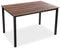 Versa Amaia Mesa de Comedor para Cocina, Terraza, Jardín o Comedor, Medidas (Al x L x An) 76 x 80 x 120 cm, Madera y Metal, Color Negro