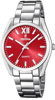 Festina Damen Analog Quarz Uhr mit Edelstahl Armband F20622/B
