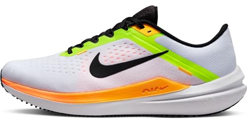 Nike Herren Winflo 10 Laufschuh, Weiß Schwarz Orange Gelb, 46 EU