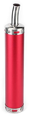 Webasto Auspuff Schalldämpfer, Edelstahl-Auspuffschalldämpfer 20 Mm / 0,8 Zoll Modifizierte Teile für 2-Takt-Motorräder (Rot)