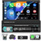 Podofo Apple Carplay Autoradio 1 Din et Android Auto et Bluetooth Mains Libres, 7 Pouces Écran Tactile Réglable Radio Stereo, Radio FM, Lien Miroir pour Android/iOS, USB, TF +Caméra de Recul