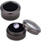 BENECREAT 2 Stück Diamant-Vitrine, Edelstein-Display-Box, Aufbewahrungsboxen Für Lose Diamanten Aus Gunmetal-Legierung Mit Durchsichtigem Fensterkissen Für Schmuckbehälter, 3.2x1.7 cm