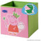 LIFENEY meets Peppa Wutz Aufbewahrungsbox für Kinder – Box mit Peppa Pig Motiven zur Aufbewahrung von Spielzeug – 30 x 30 x 30 cm passend für klassische Würfelregale