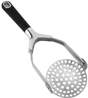 Cook With Color Faltbarer Kartoffelstampfer – Professioneller zusammenklappbarer Edelstahl mit langen Komfortgriffen – perfekt für Kartoffeln, Bohnen, Gemüse, Obst, Avocado, Fleisch, YSSCPM01 BLK