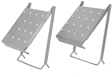 ECUTEE 2PCS Step Platform Ladder Anti-Slip Work Shelf For All Ladders x2 Steps, Ladder 30 * 26.5 cm Folding Stair Step Work Bench Standing Platform, Hanging Storage Platform Load Bearing Max 150KG