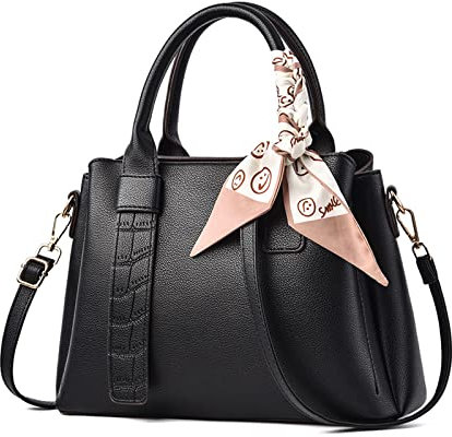 WolFum Damen-Handtasche, modische Taschen mit Griff oben, Umhängetaschen, Umhängetasche aus PU-Leder, Damen-Seitentasche, mittelgroße Tragetasche mit dreifachem Fach. Doppelter Komfort