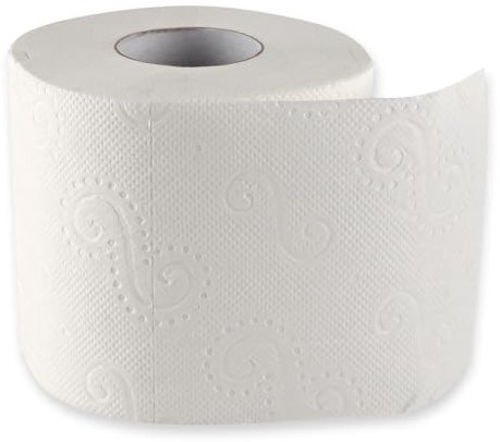 Franz Mensch HygoClean Toilettenpapier, Kleinrolle, 2-lagig, hochweiß | Zellulose, 40 Rollen je 400 Blatt, 50 Laufmeter, ⌀ 12,5cm, WC-Papier, Klopapier