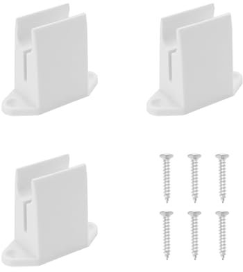Create idea 3 supporti a manovella in plastica da 44,3 x 56,3 mm, con viti per tende a rullo e finestra Louvre da 13 mm