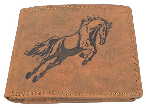 Einkaufszauber Echt Leder Geldbeutel Pferd im Galopp