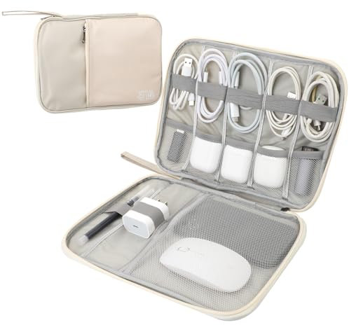 Qianyu Portable Travel Cable Organizer Bag Tech Multifunctional All-in-One Storage Bag Travel Essentials for Cord Charger Phone Earphone USB Wire SD Card and Electronic Accessories