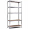 MEDAS PRO - Metallisches 3-in-1 Lagerregal, Regale für Kellerraum, Abstellraum Regal, Garage und Abstellkammer, Schwerlastregal - Maße 180x90x40, mit 5 MDF-Regalböden, Verzinkter Stahlrahmen