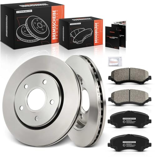 Frankberg 2x Bremsscheiben + 4x Bremsbeläge Vorne Replace #K68093323AB | Kompatibel mit Fiat Freemont 345 2.0L 2.4L 3.6L, Chrysler Grand Voyager V RT 2.8L 3.3L 3.8L; Ø ca. 302mm, Belüftet