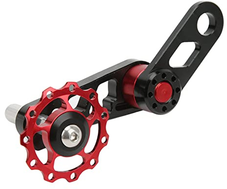 Drfeify Single-Speed-Konverter, Fahrradkettenspanner, Single-Speed-Einsteller-Konverter für Single-Speed-Falträder (Rot)