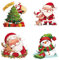 GORGECRAFT 4 Stili Finestra di Natale Si Aggrappa A Babbo Natale Pupazzo di Neve Invernale Decorativo Porta Scorrevole Finestra Avviso Anticollisione Adesivo in Vetro Adesivo Decalcomanie 16cm